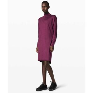 Lululemon Lab Vindur Wool Dress in Black Cherry Deep Fuschia Large